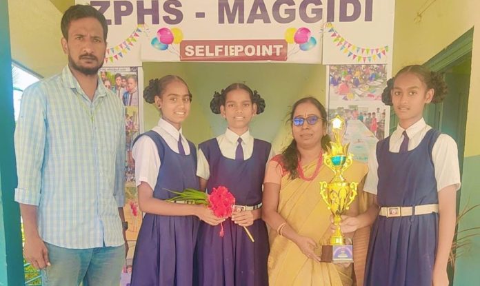 రాష్ట్రస్థాయికి ఎంపికైన మగ్గిడి పాఠశాల విద్యార్థిని