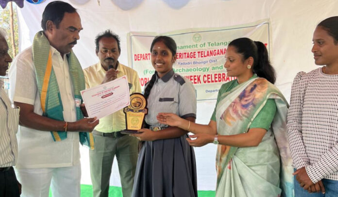 ఖిల్లా వారోత్సవాలలో ప్రశాంతి స్కూల్ విద్యార్థికి మొదటి బహుమతి..