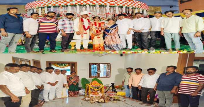 నూతన వధువరునుల ఆశీర్వాదించిన కట్టెబోయిన అనిల్ కుమార్