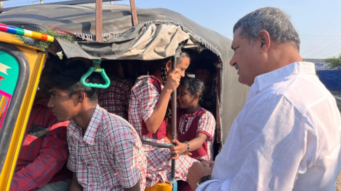 Special bus facility for model school students