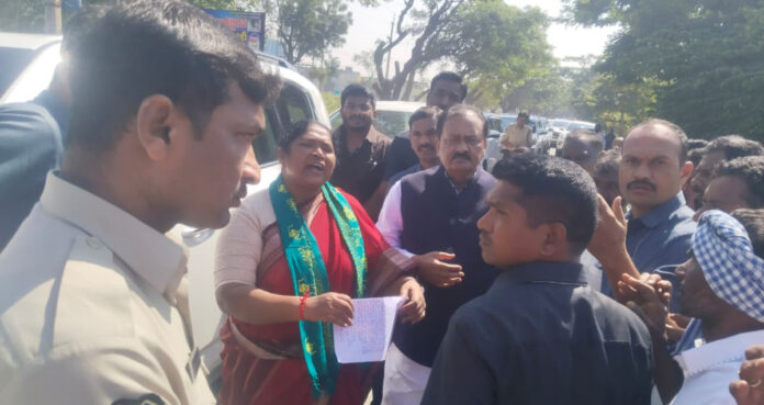 Submission of a petition to Minister Seethakka