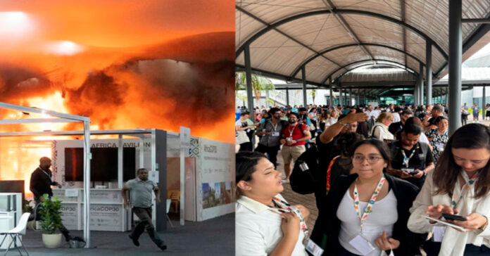 Fire at COP30 summit injures 21 people