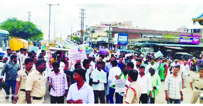 Black pond turned into red pond with waste chemicals