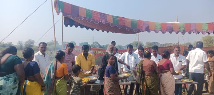 మిట్టపల్లి లో వైకుంఠ ఏకాదశి సందర్భంగా అన్నదానం..