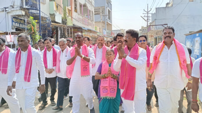 BRS Sarpanch candidate Routhuwar Easwaramma files nomination