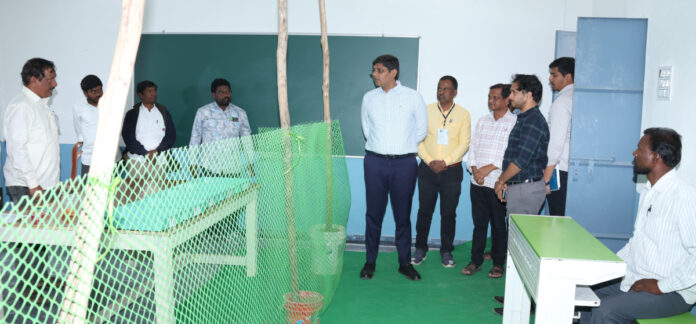 Collector inspects vote counting center