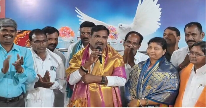 Government Whip Beers Ailayya at Christmas celebrations in Atmakur