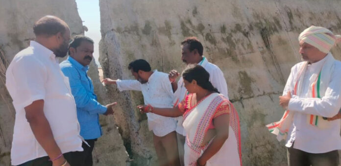 Has the check dam been washed away? Has it been demolished?