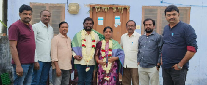 Honors for the new Sarpanch and Sub-Sarpanch