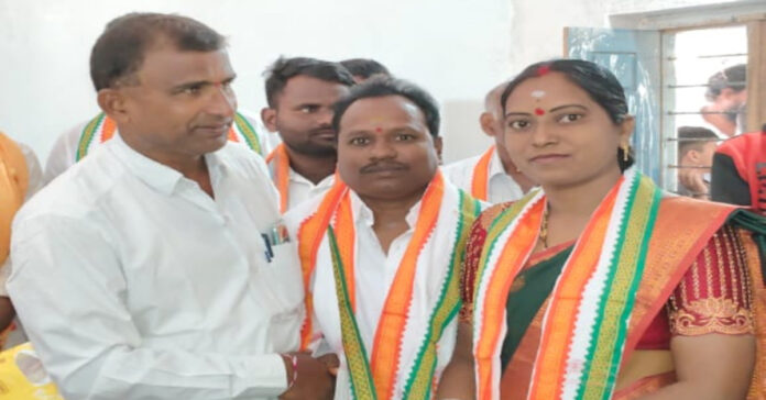 Jamboju Sandhyarani-Ravinder take oath as members of 9th ward