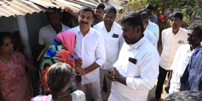 MLA visits victims family