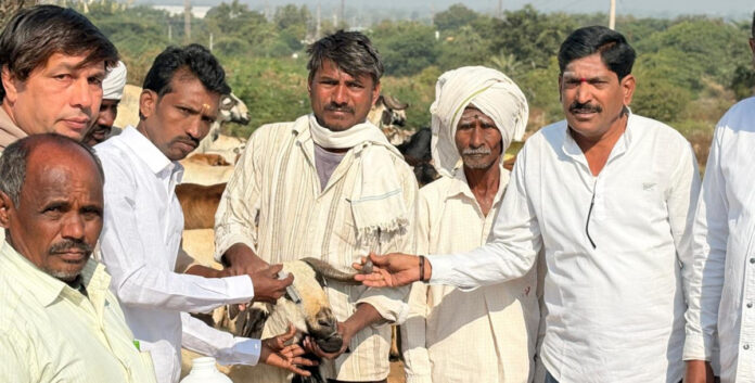 Sarpanch administers anti-nutritional medicine to mute creatures