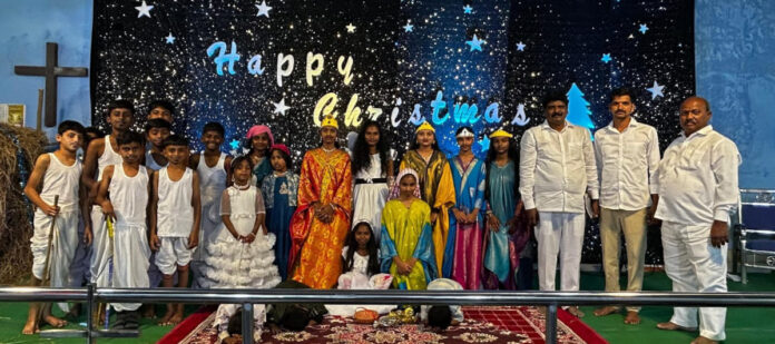 Sarpanch and Deputy Sarpanch participating in Christmas celebrations