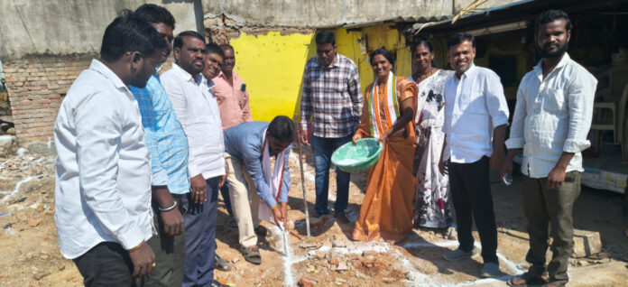 Sarpanch starts construction of Indiramma houses