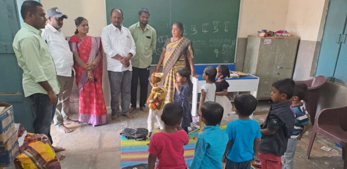Sarpanch visited the school
