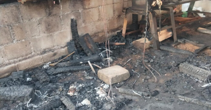 The thugs who set fire to the barn