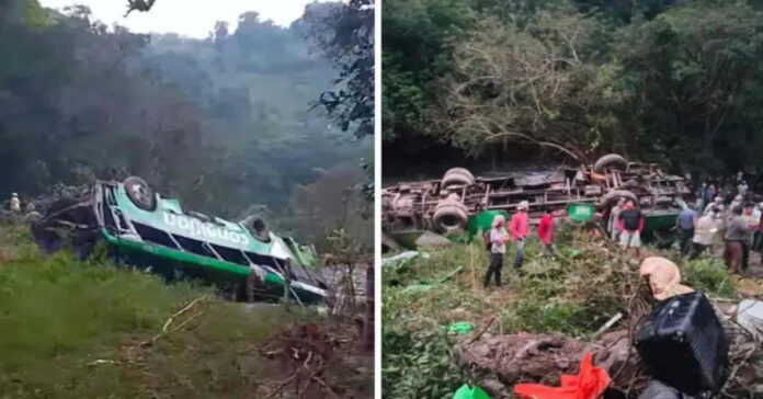 అదుపుతప్పి లోయలో పడిన బస్సు.. 10 మంది మృతి