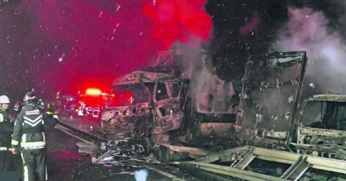 Heavy snowfall in Japan.