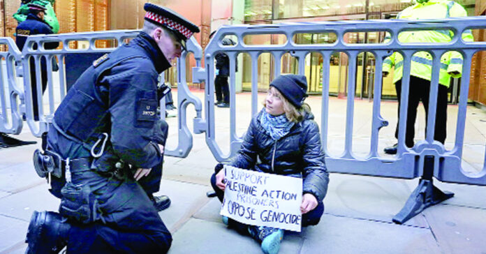 Greta Thunberg arrested and released during a pro-Palestine demonstration.