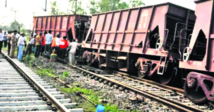 Goods derailed in Bihar