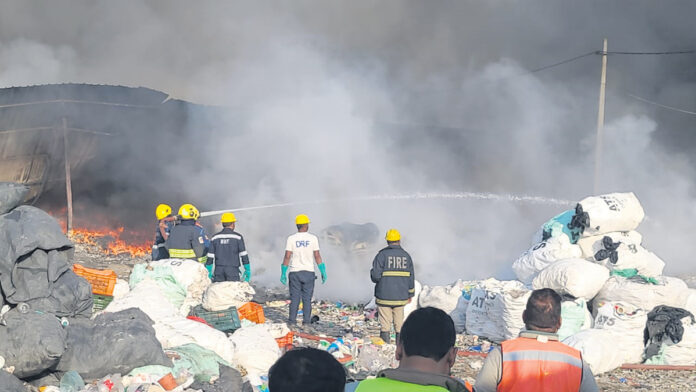 బుద్వేల్ ప్లాస్టిక్ గోదాంలో భారీ అగ్ని ప్రమాదం