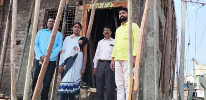 AE inspects construction of Indiramma's houses