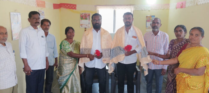 Anganwadi honors Tadicherla Sarpanch and Sub-Sarpanch