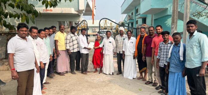 CMRF cheque handed over to the victim's family