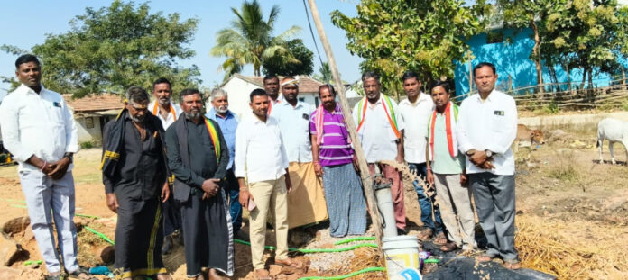 Distribution of borehole motor to Hanuman temple