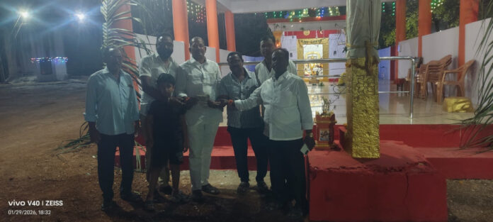 Donation of ten thousand for food distribution