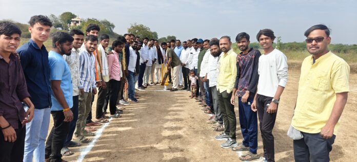Sarpanch family members Santosh Mestri inaugurated the cricket tournament