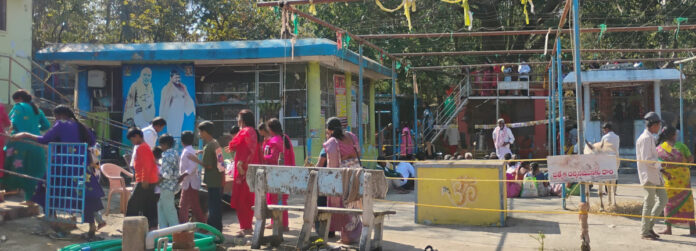Maghama bathing at Maddikunta temple