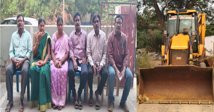 Mining on illegal soil area.. Revenue officials attack