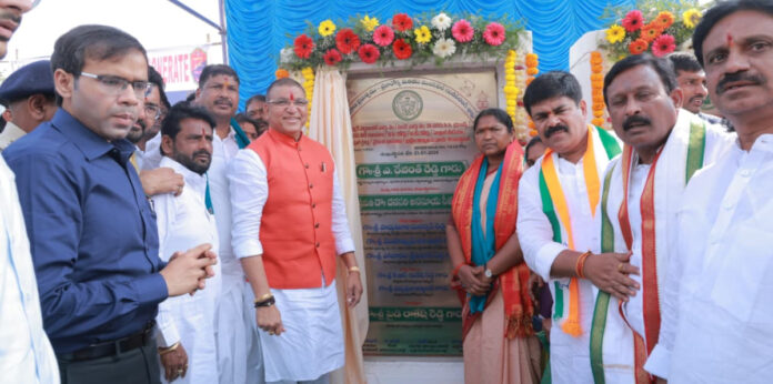 Minister Seethakka laid the foundation stone for development works
