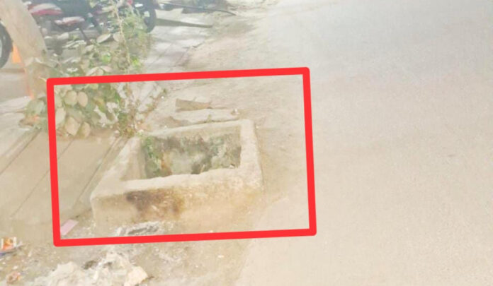 ప్రమాదకరంగా మిషన్ భగీరథ గేటు వాల్ ఛాంబర్