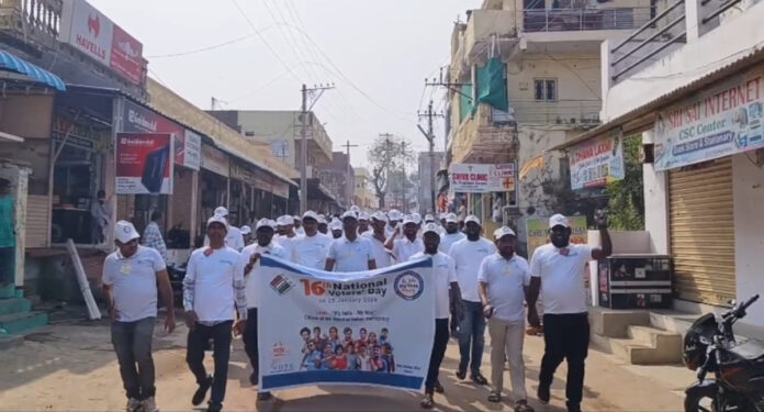 మద్నూర్ లో జాతీయ ఓటర్ దినోత్సవ ర్యాలీ