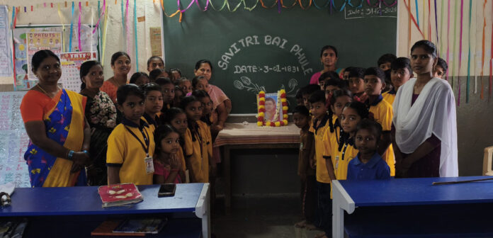 Savitribai Phule Jayanti celebrations in government school