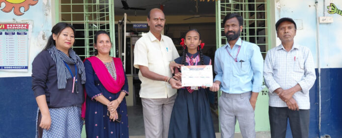 Shambhavi student who secured 2nd rank at the state level