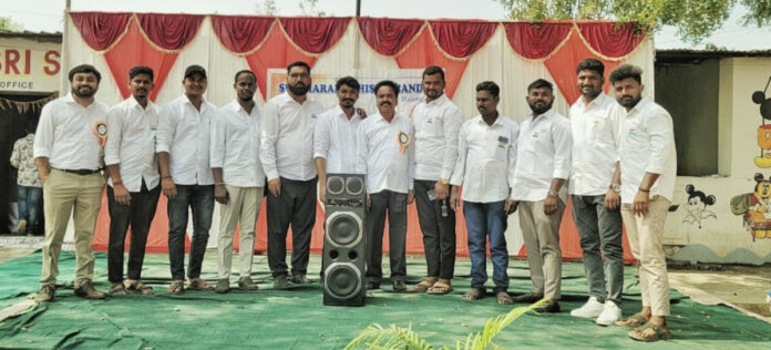 Sound box presented to Sharada Shishu Mandir