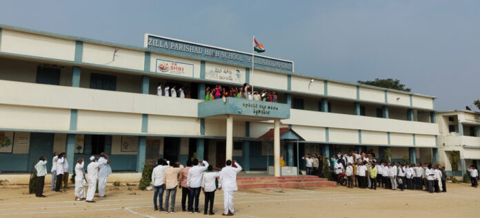 The fluttering tricolor flag