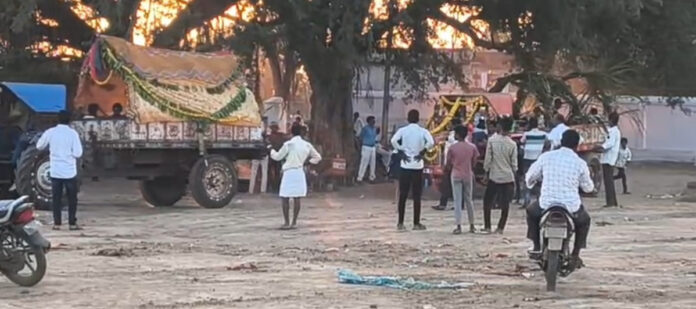 Tractor display at Maghama Amavasya Fair