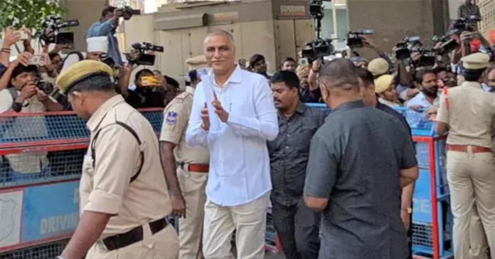 SIT officials have been interrogating Harish Rao for three hours.