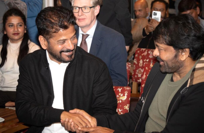 Megastar Chiranjeevi with CM Revanth on the global stage