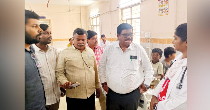 Seventeen students fell ill after eating their midday meal.