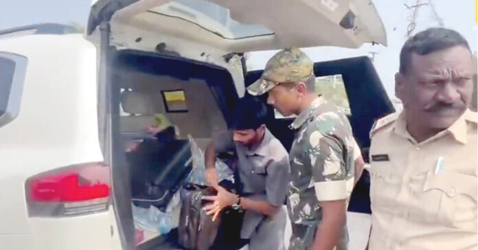 KTR's vehicle was inspected at the Sircilla district border.