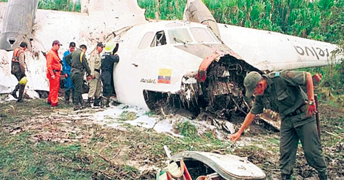 Plane crash in Colombia