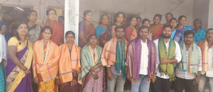 Women honored members of the Panchayat governing body