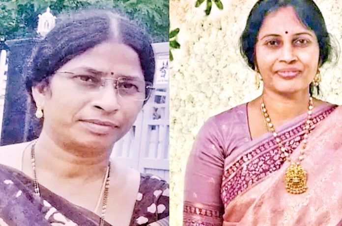 The car overturned; two teachers died.