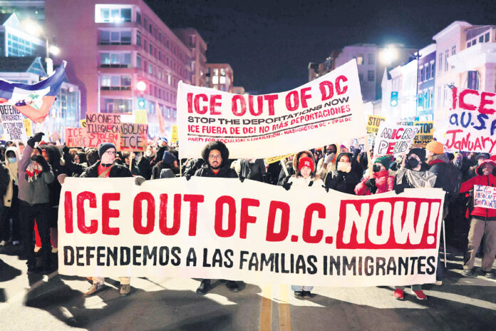 Public anger over Trump's year in office.