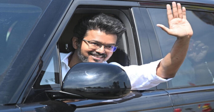 విజయ్ ప్రచార వాహనం సీజ్